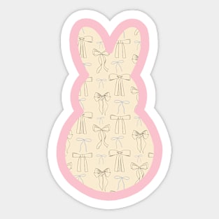 Bunny Peep with Bows Sticker